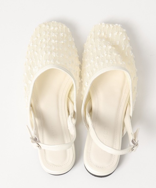 LEPSIM（レプシィム）の「シアーフラットミュールパンプス　656723（パンプス・レディース・ブラック/アイボリー・MEDIUM/LARGE）」の5枚目の写真