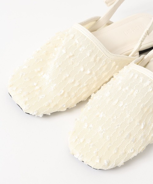 LEPSIM（レプシィム）の「シアーフラットミュールパンプス　656723（パンプス・レディース・ブラック/アイボリー・MEDIUM/LARGE）」の7枚目の写真