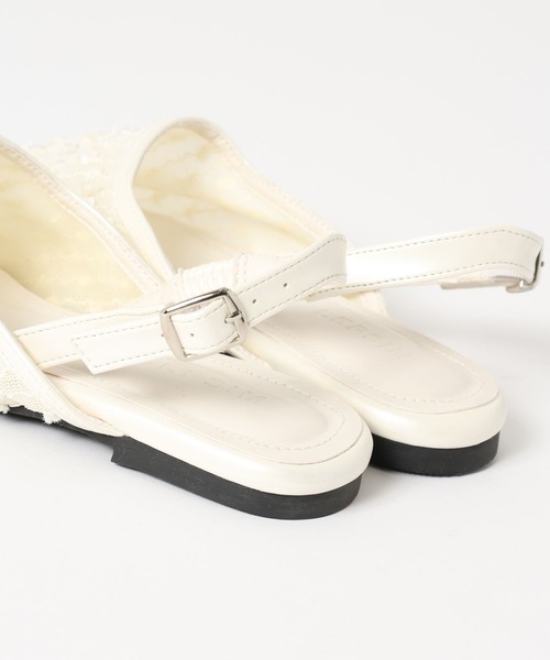 LEPSIM（レプシィム）の「シアーフラットミュールパンプス　656723（パンプス・レディース・ブラック/アイボリー・MEDIUM/LARGE）」の8枚目の写真