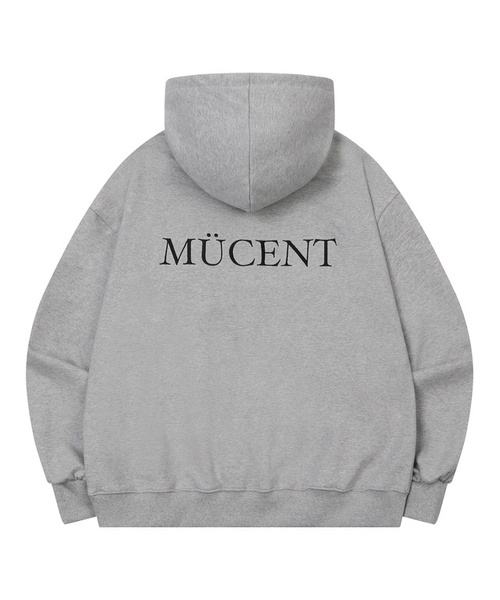 MUCENT（ムセント）の「アフィットバックレタリングフードTシャツ 男女共用 (2カラー)（パーカー・レディース・ブラック/グレー・FREE）」の2枚目の写真
