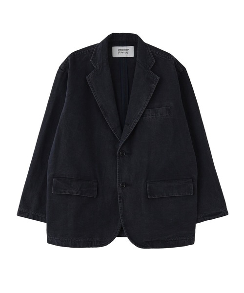 styles(スタイルス)の「HOMBRENINO CANVAS 3B JACKET HN0252-JK0002(ブルゾン・メンズ・ネイビー/ブラウン・M/L)」の1枚目の写真