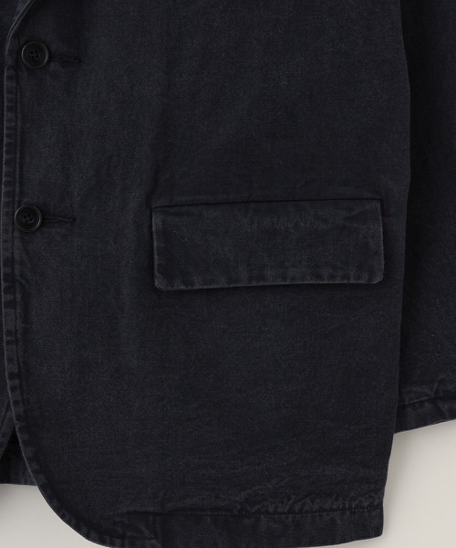 styles(スタイルス)の「HOMBRENINO CANVAS 3B JACKET HN0252-JK0002(ブルゾン・メンズ・ネイビー/ブラウン・M/L)」の3枚目の写真