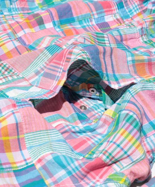BEAMS PLUS（ビームスプラス）の「MIL Smock Patchwork Madras Pink（ブルゾン・メンズ・ピンク・SMALL/MEDIUM/LARGE/X-LARGE）」の7枚目の写真