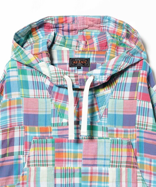 BEAMS PLUS（ビームスプラス）の「MIL Smock Patchwork Madras Pink（ブルゾン・メンズ・ピンク・SMALL/MEDIUM/LARGE/X-LARGE）」の9枚目の写真
