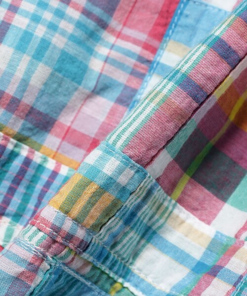 BEAMS PLUS（ビームスプラス）の「MIL Smock Patchwork Madras Pink（ブルゾン・メンズ・ピンク・SMALL/MEDIUM/LARGE/X-LARGE）」の12枚目の写真