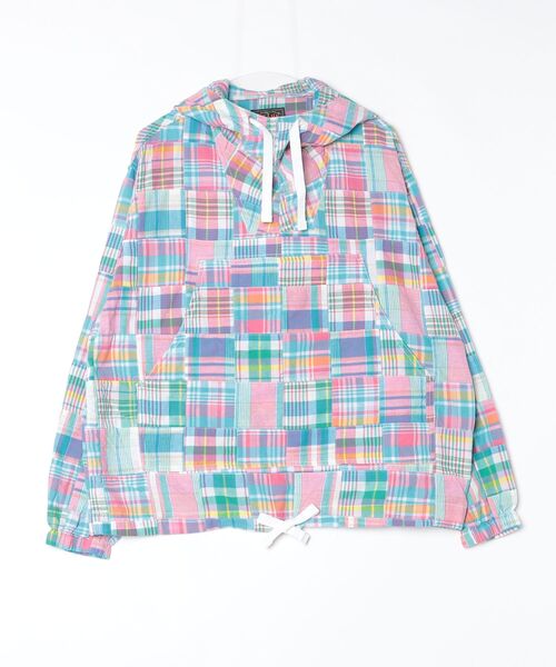 BEAMS PLUS（ビームスプラス）の「MIL Smock Patchwork Madras Pink（ブルゾン・メンズ・ピンク・SMALL/MEDIUM/LARGE/X-LARGE）」の2枚目の写真