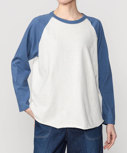 FilMelange(フィルメランジェ)の「FilMelange |〈別注〉ベースボール 長袖Tシャツ WOMEN(Tシャツ/カットソー・レディース・ホワイト系その他/グレー系その他2/グレー系その他・1)」の2枚目の写真