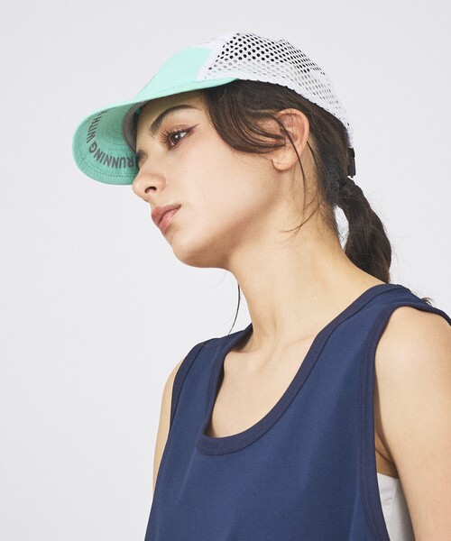 CHUMS（チャムス）の「【CHMUS/チャムス】ランニングメッシュキャップ/ Running Mesh Cap/ユニセックス（キャップ・メンズ・ローズ/その他/グリーン/ブラック・フリー）」の2枚目の写真