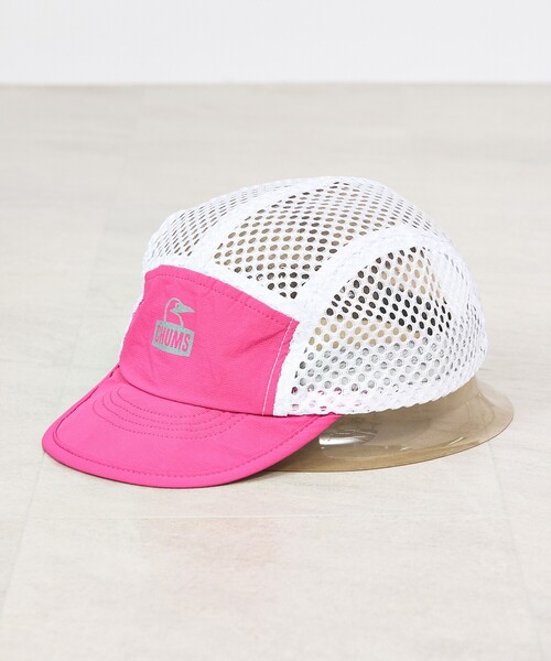 CHUMS（チャムス）の「【CHMUS/チャムス】ランニングメッシュキャップ/ Running Mesh Cap/ユニセックス（キャップ・メンズ・ローズ/その他/グリーン/ブラック・フリー）」の7枚目の写真