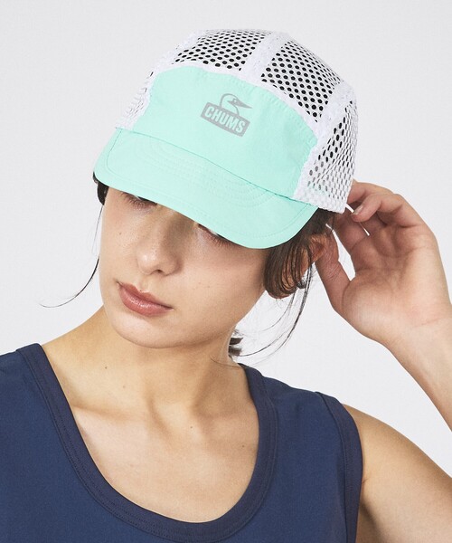 CHUMS（チャムス）の「【CHMUS/チャムス】ランニングメッシュキャップ/ Running Mesh Cap/ユニセックス（キャップ・メンズ・ローズ/その他/グリーン/ブラック・フリー）」の12枚目の写真