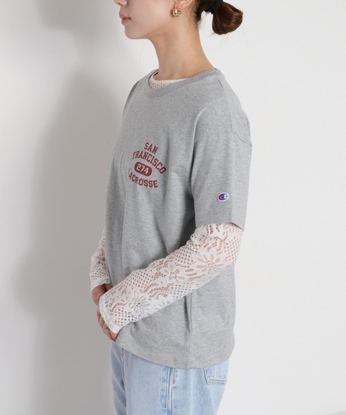 Champion(チャンピオン)の「【Champion】SHORT SLEEVE TEE 2(Tシャツ/カットソー・レディース・ホワイト/グレー・M)」の16枚目の写真