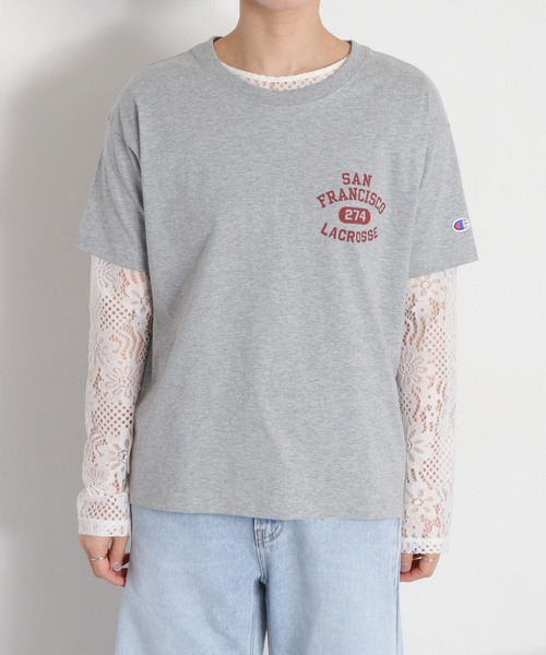 Champion(チャンピオン)の「【Champion】SHORT SLEEVE TEE 2(Tシャツ/カットソー・レディース・ホワイト/グレー・M)」の14枚目の写真