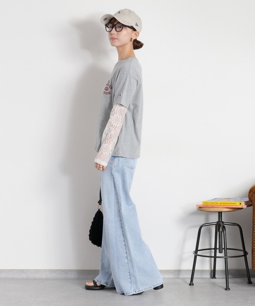 Champion(チャンピオン)の「【Champion】SHORT SLEEVE TEE 2(Tシャツ/カットソー・レディース・ホワイト/グレー・M)」の9枚目の写真