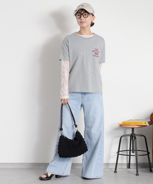 Champion(チャンピオン)の「【Champion】SHORT SLEEVE TEE 2(Tシャツ/カットソー・レディース・ホワイト/グレー・M)」の8枚目の写真