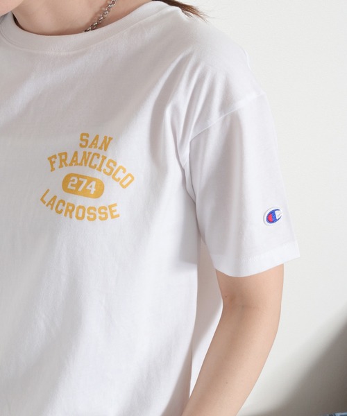 Champion(チャンピオン)の「【Champion】SHORT SLEEVE TEE 2(Tシャツ/カットソー・レディース・ホワイト/グレー・M)」の7枚目の写真