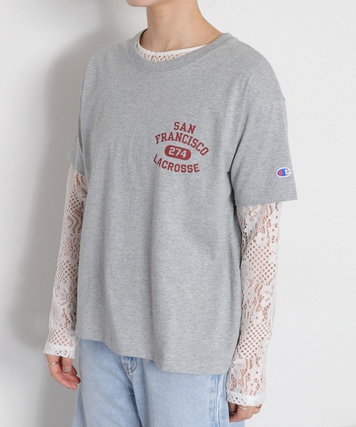 Champion(チャンピオン)の「【Champion】SHORT SLEEVE TEE 2(Tシャツ/カットソー・レディース・ホワイト/グレー・M)」の15枚目の写真