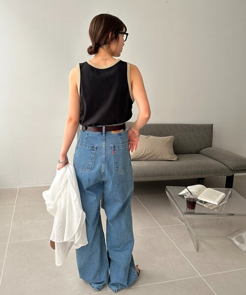 DISCOAT(ディスコート)の「【Enlude】リンガータンク《ユニセックス》(タンクトップ・レディース・ブラック/ブラウン/ベージュ・FREE/SMALL)」の9枚目の写真