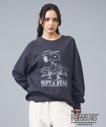 【FRUIT OF THE LOOM/フルーツ・オブ・ザ・ルーム】FRUIT OF THE LOOM×PEANUTS甘編み裏毛スウェット/FTL81686200