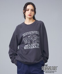 【FRUIT OF THE LOOM/フルーツ・オブ・ザ・ルーム】FRUIT OF THE LOOM×PEANUTS甘編み裏毛スウェット/FTL81686200