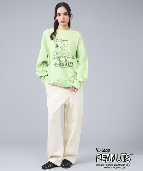 FRUIT OF THE LOOM(フルーツオブザルーム)の「【FRUIT OF THE LOOM/フルーツ・オブ・ザ・ルーム】FRUIT OF THE LOOM×PEANUTS甘編み裏毛スウェット/FTL81686200(スウェット・メンズ・チャコールグレー/ライム/スミクロ/レッド/サックスブルー/アイボリー・M/L)」の16枚目の写真