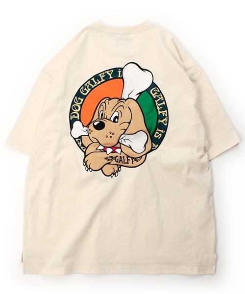 GALFY（ガルフィー）の「【GALFY/ガルフィー】復刻GALFY is DOG  Tee（Tシャツ/カットソー・メンズ・ブラック/オフホワイト/ピンク・L/XL/M）」の5枚目の写真