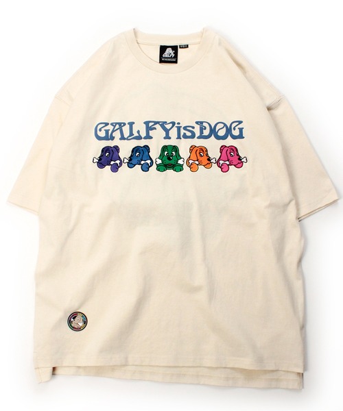 GALFY（ガルフィー）の「【GALFY/ガルフィー】復刻GALFY is DOG  Tee（Tシャツ/カットソー・メンズ・ブラック/オフホワイト/ピンク・L/XL/M）」の4枚目の写真