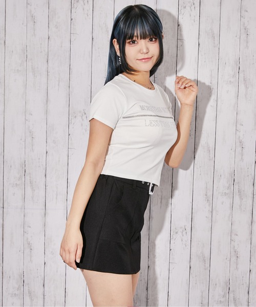GORGE(ゴージ)の「《ラインストーン・ロゴ》Tシャツ/ストリート×Y2K/春夏/全3色(Tシャツ/カットソー・レディース・ブラック/ホワイト/ピンク・F)」の14枚目の写真