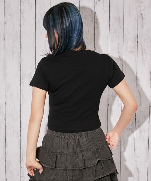 GORGE(ゴージ)の「《ラインストーン・ロゴ》Tシャツ/ストリート×Y2K/春夏/全3色(Tシャツ/カットソー・レディース・ブラック/ホワイト/ピンク・F)」の9枚目の写真