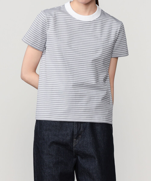 ORCIVAL(オーシバル)の「ORCIVAL | コットン ストレッチ クルーネック半袖Tシャツ WOMEN(Tシャツ/カットソー・レディース・ブルー系その他5/グレー系その他/ブラック系その他/レッド系その他・1/2)」の2枚目の写真