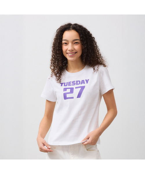 RMRN(アルエームアルエヌ)の「CLUB 27 T-SHIRT(Tシャツ/カットソー・レディース・ミント/PINK/ブラック/レッド/バイオレット・FREE)」の3枚目の写真
