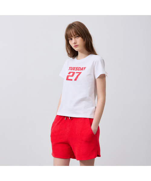 RMRN(アルエームアルエヌ)の「CLUB 27 T-SHIRT(Tシャツ/カットソー・レディース・ミント/PINK/ブラック/レッド/バイオレット・FREE)」の5枚目の写真