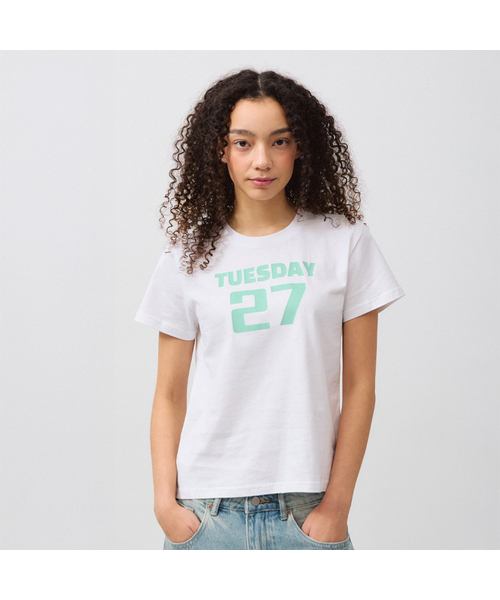 RMRN(アルエームアルエヌ)の「CLUB 27 T-SHIRT(Tシャツ/カットソー・レディース・ミント/PINK/ブラック/レッド/バイオレット・FREE)」の1枚目の写真