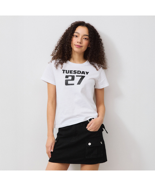 RMRN(アルエームアルエヌ)の「CLUB 27 T-SHIRT(Tシャツ/カットソー・レディース・ミント/PINK/ブラック/レッド/バイオレット・FREE)」の2枚目の写真