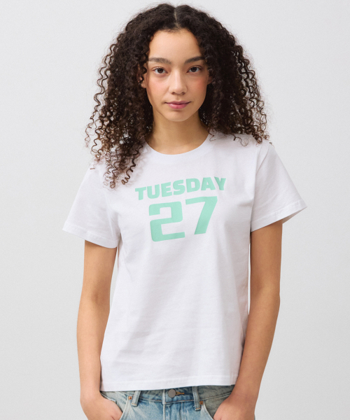 RMRN(アルエームアルエヌ)の「CLUB 27 T-SHIRT(Tシャツ/カットソー・レディース・ミント/PINK/ブラック/レッド/バイオレット・FREE)」の8枚目の写真