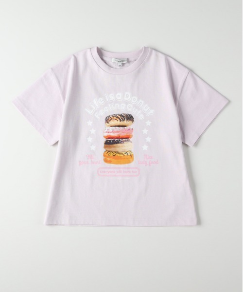 Right-on(ライトオン)の「VIVIAN BLUE(ヴィヴィアンブルー)スイーツプリントTシャツ(Tシャツ/カットソー・キッズ・ピンク/ダークグレー・110/120/130/140/150/160)」の2枚目の写真