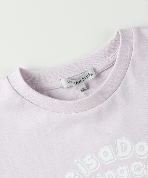 Right-on(ライトオン)の「VIVIAN BLUE(ヴィヴィアンブルー)スイーツプリントTシャツ(Tシャツ/カットソー・キッズ・ピンク/ダークグレー・110/120/130/140/150/160)」の4枚目の写真