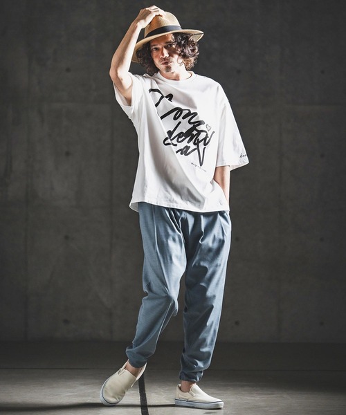 GLIMCLAP(グリムクラップ)の「mp14930- Bamboo Blend Chambray Gathered Hem Pants バルーンパンツ(202-043-gls-cg)(その他パンツ・メンズ・ブラウン/ネイビー/ブラック・S/M/L)」の9枚目の写真