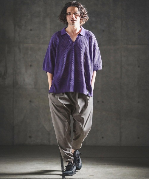 GLIMCLAP(グリムクラップ)の「mp14930- Bamboo Blend Chambray Gathered Hem Pants バルーンパンツ(202-043-gls-cg)(その他パンツ・メンズ・ブラウン/ネイビー/ブラック・S/M/L)」の14枚目の写真