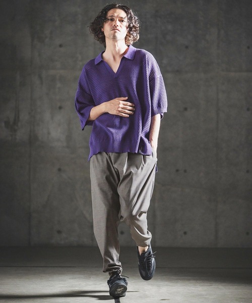 GLIMCLAP(グリムクラップ)の「mp14930- Bamboo Blend Chambray Gathered Hem Pants バルーンパンツ(202-043-gls-cg)(その他パンツ・メンズ・ブラウン/ネイビー/ブラック・S/M/L)」の15枚目の写真