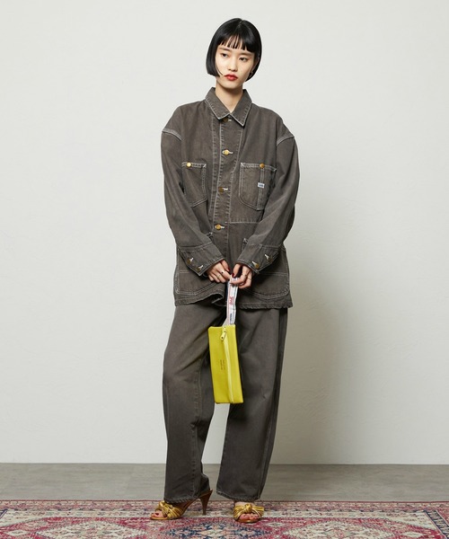 Lee(リー)の「Lee/リー レディース ロコジャケット DUNGAREES【セットアップ対応】(カバーオール・レディース・ブラウン/チャコール・MEDIUM/SMALL)」の10枚目の写真