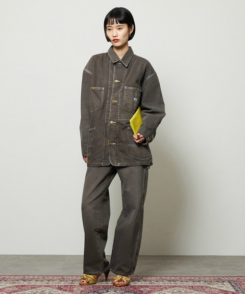 Lee(リー)の「Lee/リー レディース ロコジャケット DUNGAREES【セットアップ対応】(カバーオール・レディース・ブラウン/チャコール・MEDIUM/SMALL)」の11枚目の写真