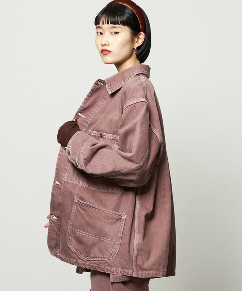Lee(リー)の「Lee/リー レディース ロコジャケット DUNGAREES【セットアップ対応】(カバーオール・レディース・ブラウン/チャコール・MEDIUM/SMALL)」の14枚目の写真