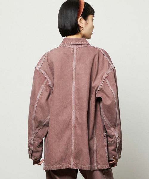 Lee(リー)の「Lee/リー レディース ロコジャケット DUNGAREES【セットアップ対応】(カバーオール・レディース・ブラウン/チャコール・MEDIUM/SMALL)」の15枚目の写真