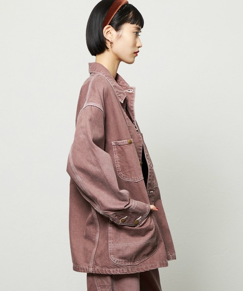 Lee(リー)の「Lee/リー レディース ロコジャケット DUNGAREES【セットアップ対応】(カバーオール・レディース・ブラウン/チャコール・MEDIUM/SMALL)」の16枚目の写真