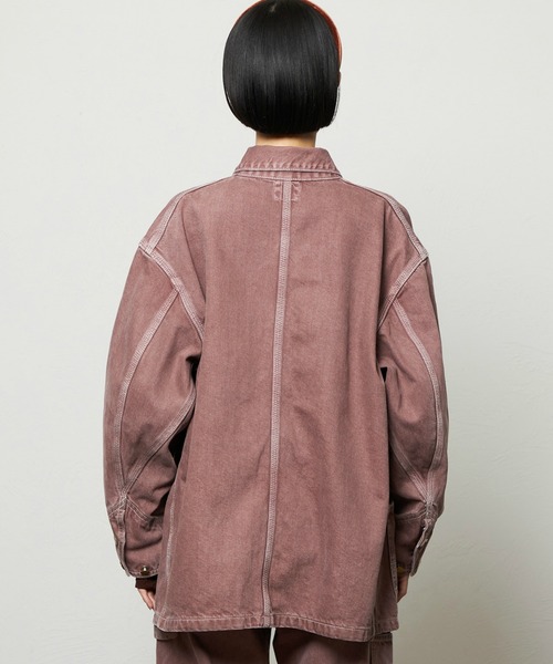 Lee(リー)の「Lee/リー レディース ロコジャケット DUNGAREES【セットアップ対応】(カバーオール・レディース・ブラウン/チャコール・MEDIUM/SMALL)」の18枚目の写真