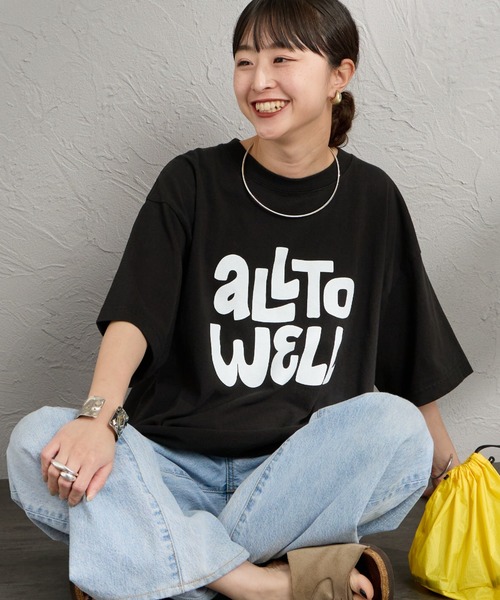 FUNG（ファング）の「[FUNG/ファング] ALL TO WELL カットオフ プリントＴシャツ（Tシャツ/カットソー・レディース・ブラック/ホワイト・M）」の2枚目の写真