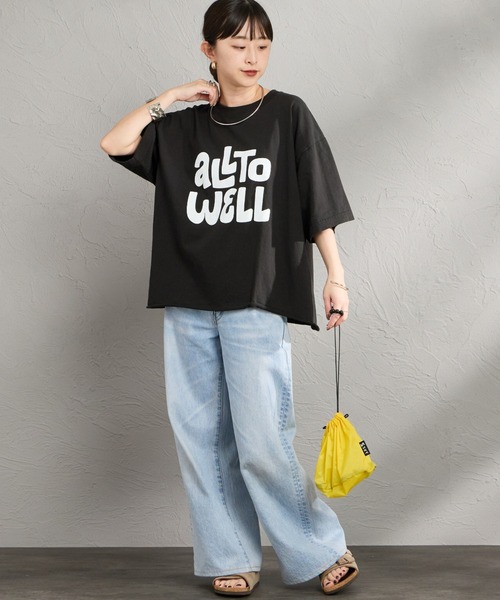 ALL TO WELL 剪裁印花T恤