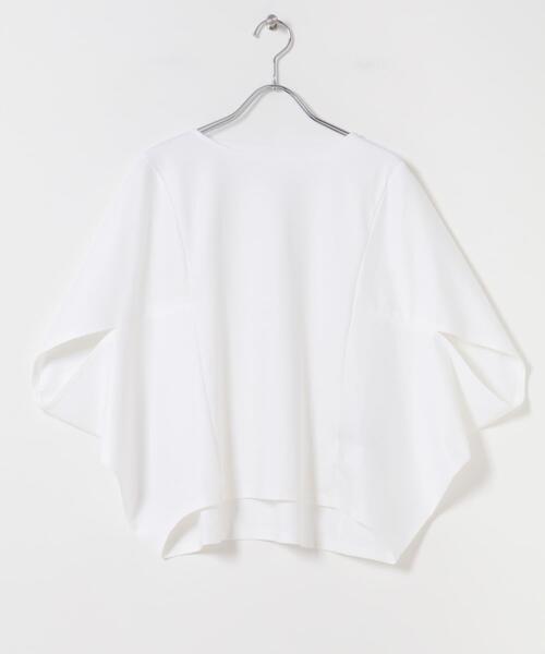 URBAN RESEARCH ROSSO WOMEN(アーバンリサーチ ロッソ)の「『WEB/一部店舗限定』UVカットクールタッチ5分袖ドルマンプルオーバー(Tシャツ/カットソー・レディース・キャメル/ネイビー/オフホワイト・FREE)」の8枚目の写真