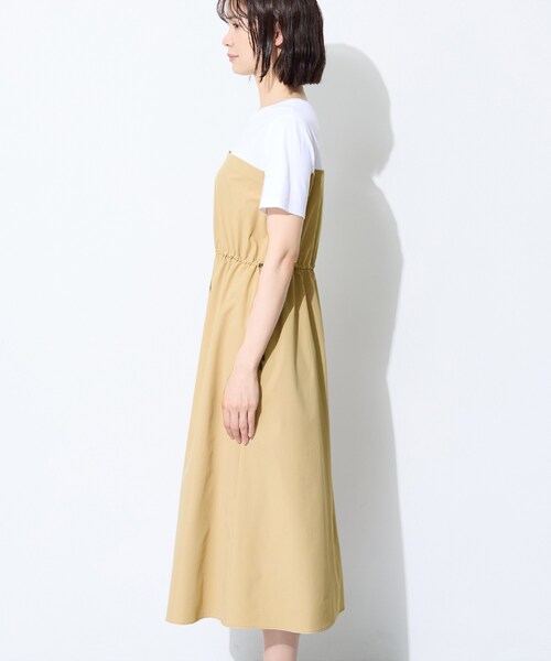 INDIVI(インディヴィ)の「【洗える/1枚でキマる/ドロスト付】ビスチェ風ドッキングTワンピース(ワンピース・レディース・ホワイト系5/ブラック・05/13/15 /36/38/40)」の13枚目の写真
