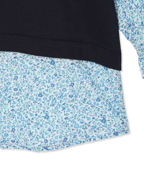 Petit Honfleur(プチオンフルール)の「【Liberty】リバティレイヤード風プルオーバー【オーガニックコットンブレンド・UVカット・接触冷感】(Tシャツ/カットソー・レディース・ネイビー/グレー・M/L)」の19枚目の写真